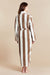 Chicago Striped Womens Dressing Gown - Model Back | Bown of London